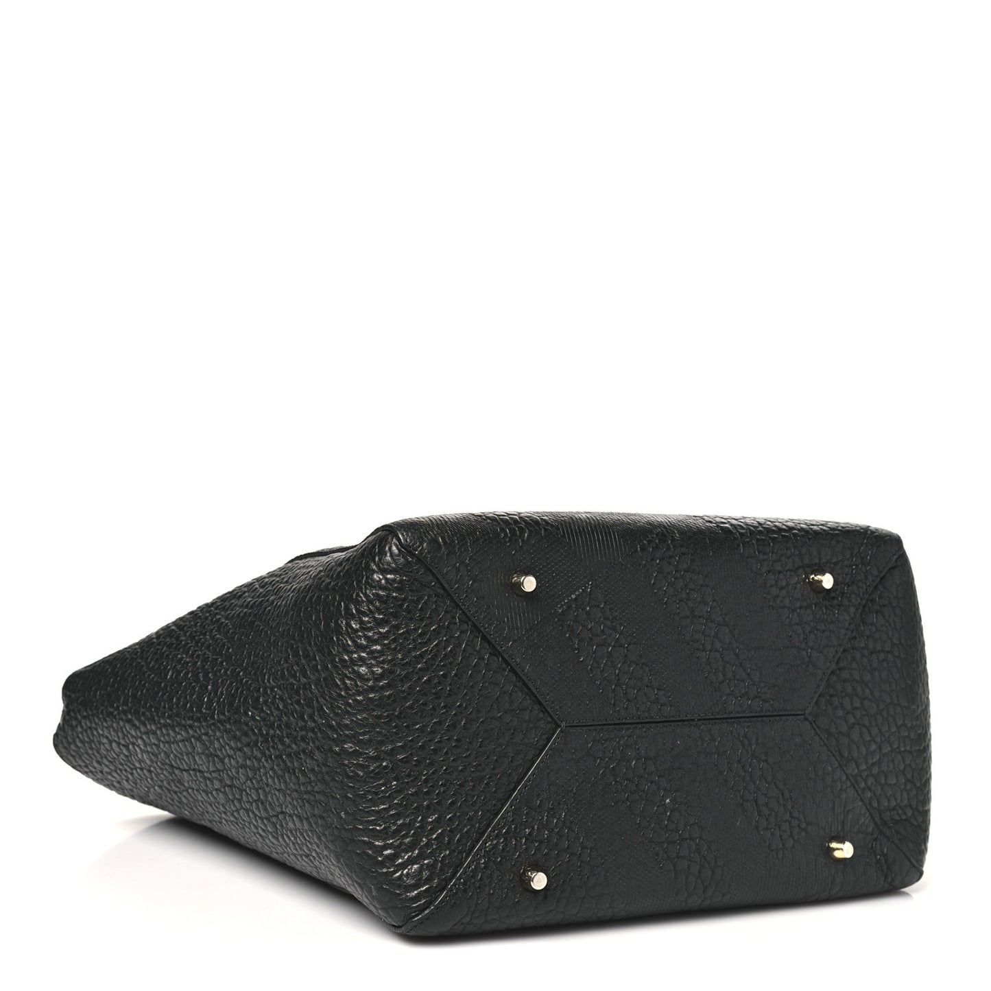Heritage Grain Check Embossed Medium Dewsbury Tote Black