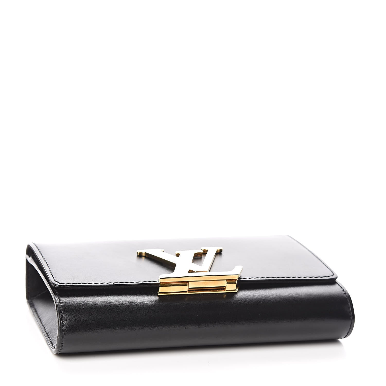 Louis Vuitton Calfskin Chain Louise MM Black 4 of 14