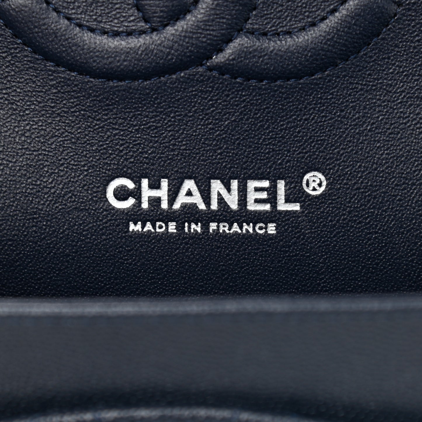 Caviar Quilted Medium Double Flap Navy
