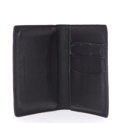 Alexander McQueen Metallic Textured Calfskin Skull Bi Fold Card Holder Silver 5 of 9