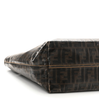 Fendi Zucca Spalmati Matrioska Small Roll Tote Tobacco Black 10 of 18