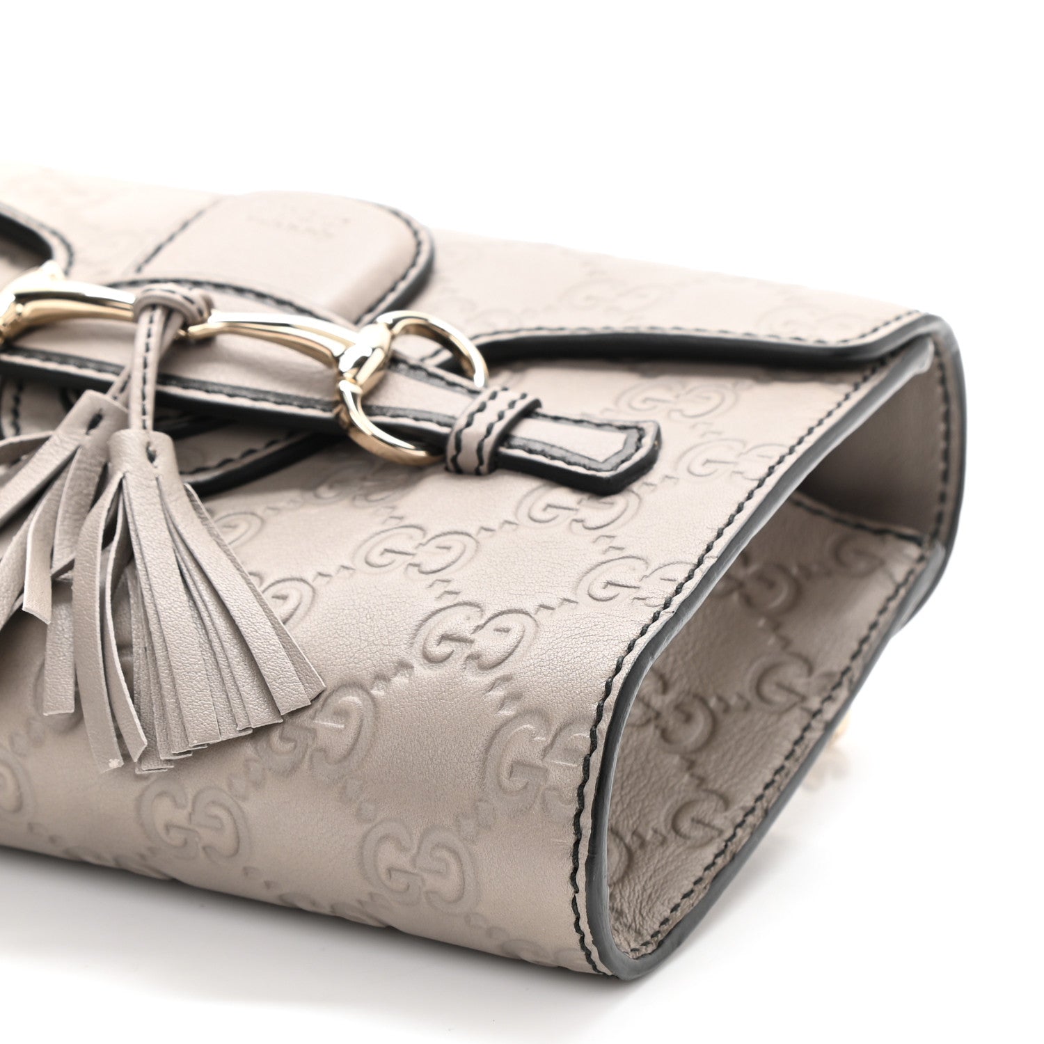 Gucci Guccissima Mini Emily Chain Shoulder Bag Storm Grey 7 of 7