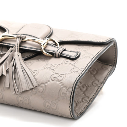 Gucci Guccissima Mini Emily Chain Shoulder Bag Storm Grey 7 of 7