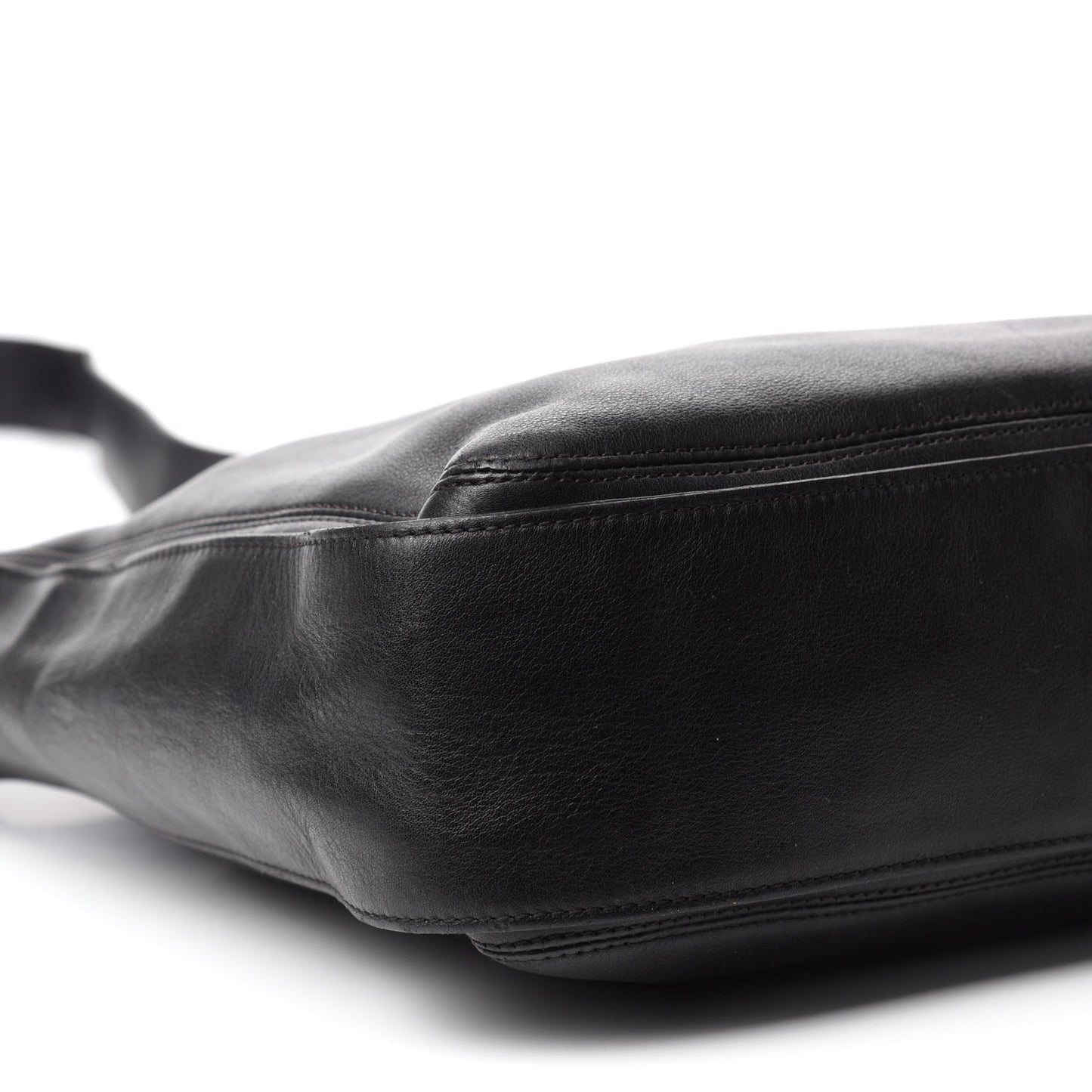 Calfskin CC Shoulder Bag Black