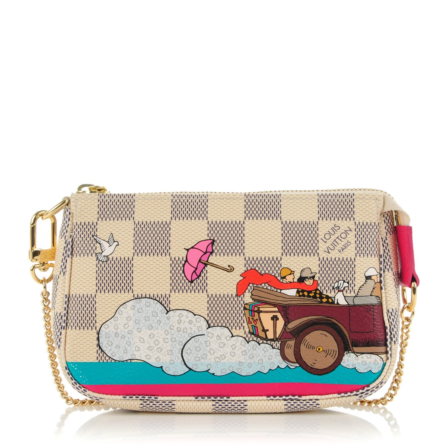 Damier Azur 2015 Christmas Animation Mini Pochette Accessories