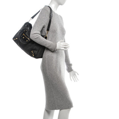 Balenciaga Agneau Canvas Giant 12 Gold Hardware City Black 2 of 6