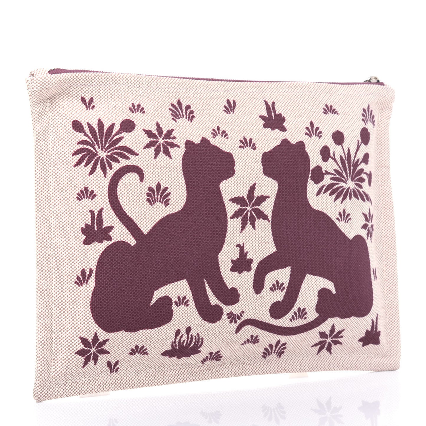 Toile Large Les Leopards Pouch Bougainvillier