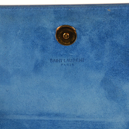 Saint Laurent Patent Small Classic Monogram Satchel Royal Blue 5 of 6