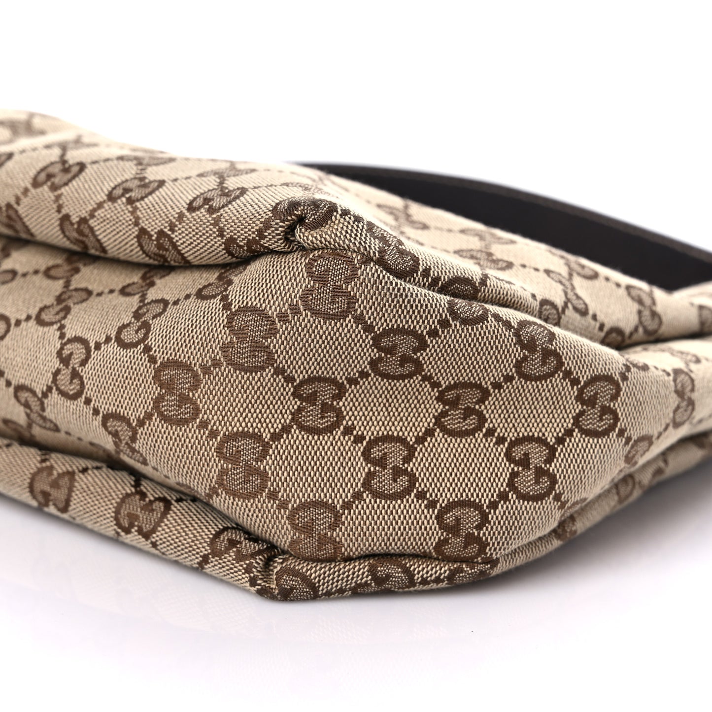 Monogram Medium New Ladies Web Hobo Dark Brown