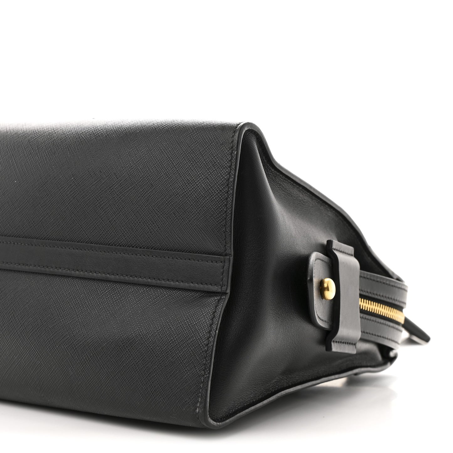 Saffiano City Calfskin Medium Esplanade Tote Black