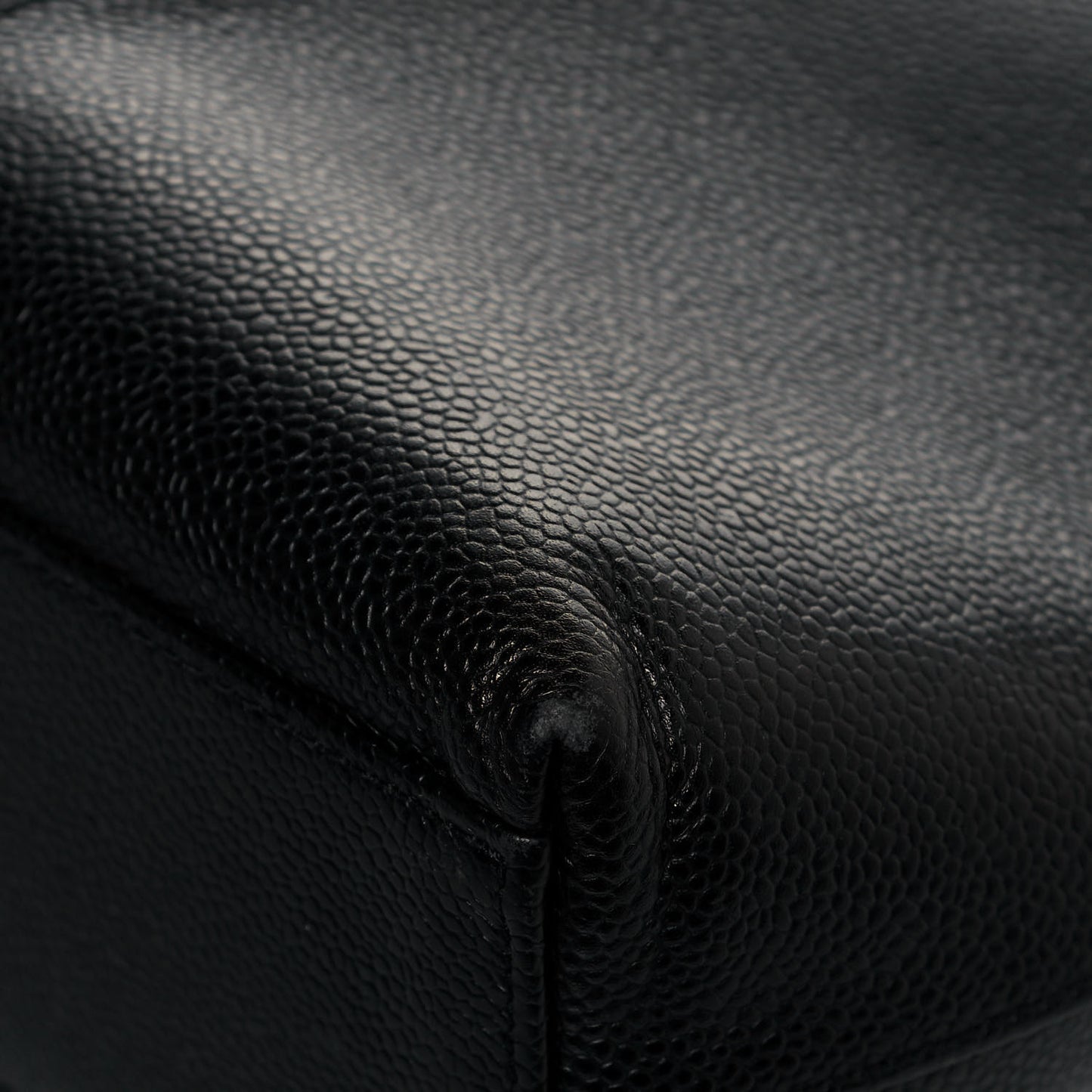 Grained Calfskin Bijoux Chain Shoulder Bag Black
