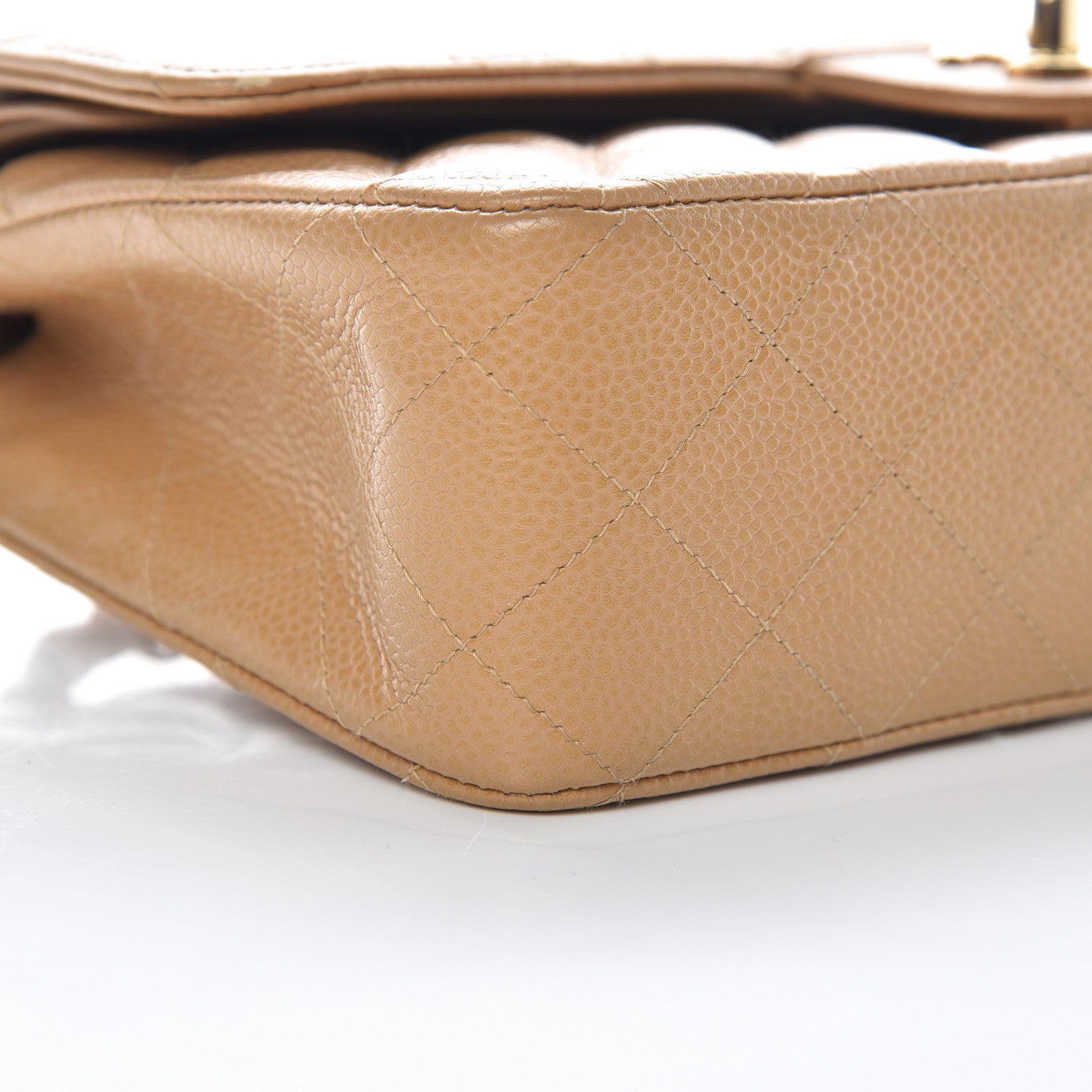 Chanel Caviar Quilted Medium Double Flap Beige Clair 9 of 13