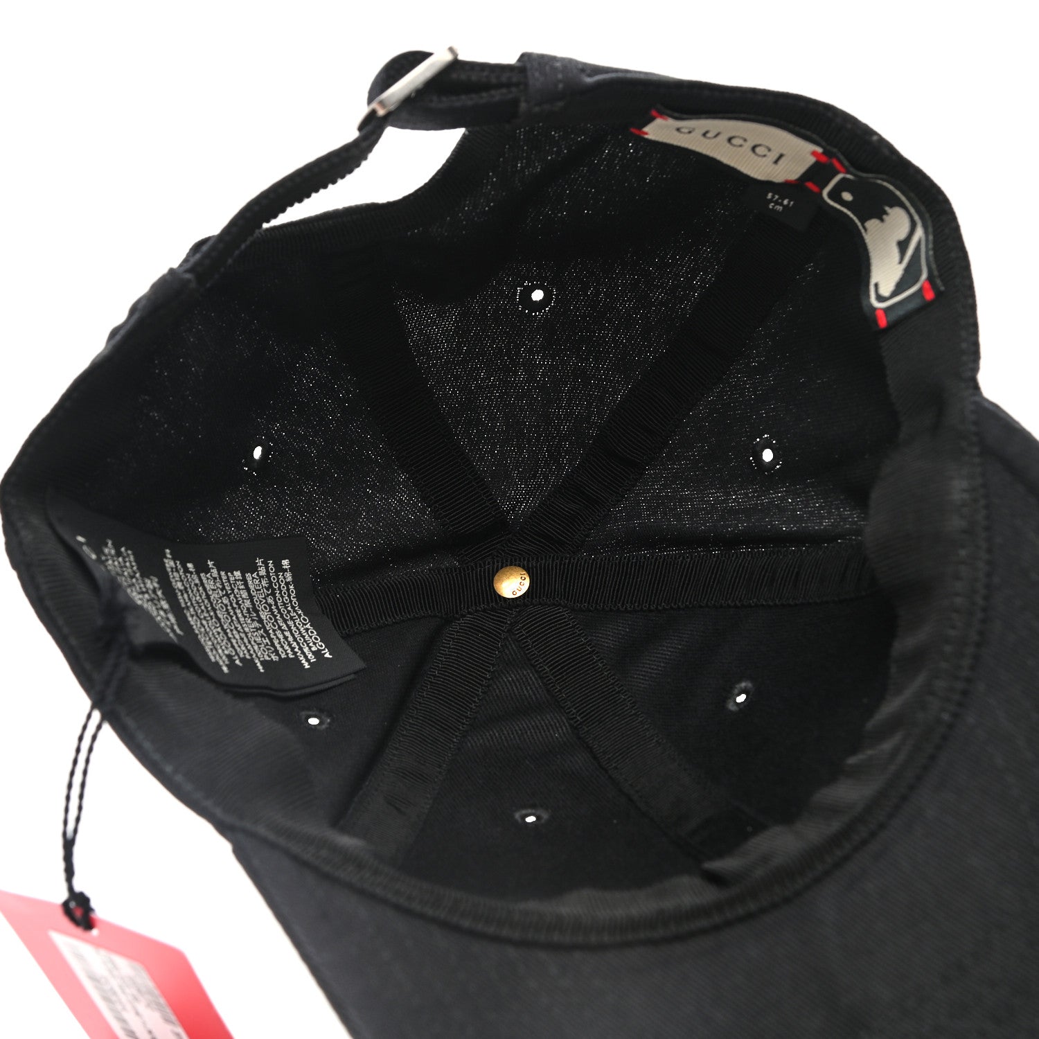 Gucci X MLB Cotton NY Yankees Baseball Hat 57-61 Black 7 of 11