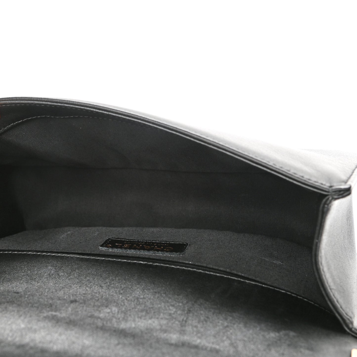 Lambskin Quilted Medium Boy Flap Black