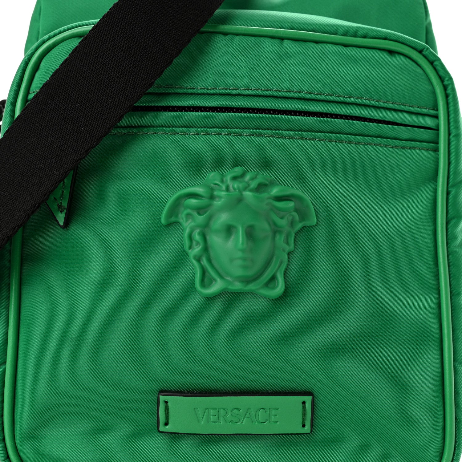 Versace Nylon Palazzo Medusa Crossbody Bag Green 8 of 10