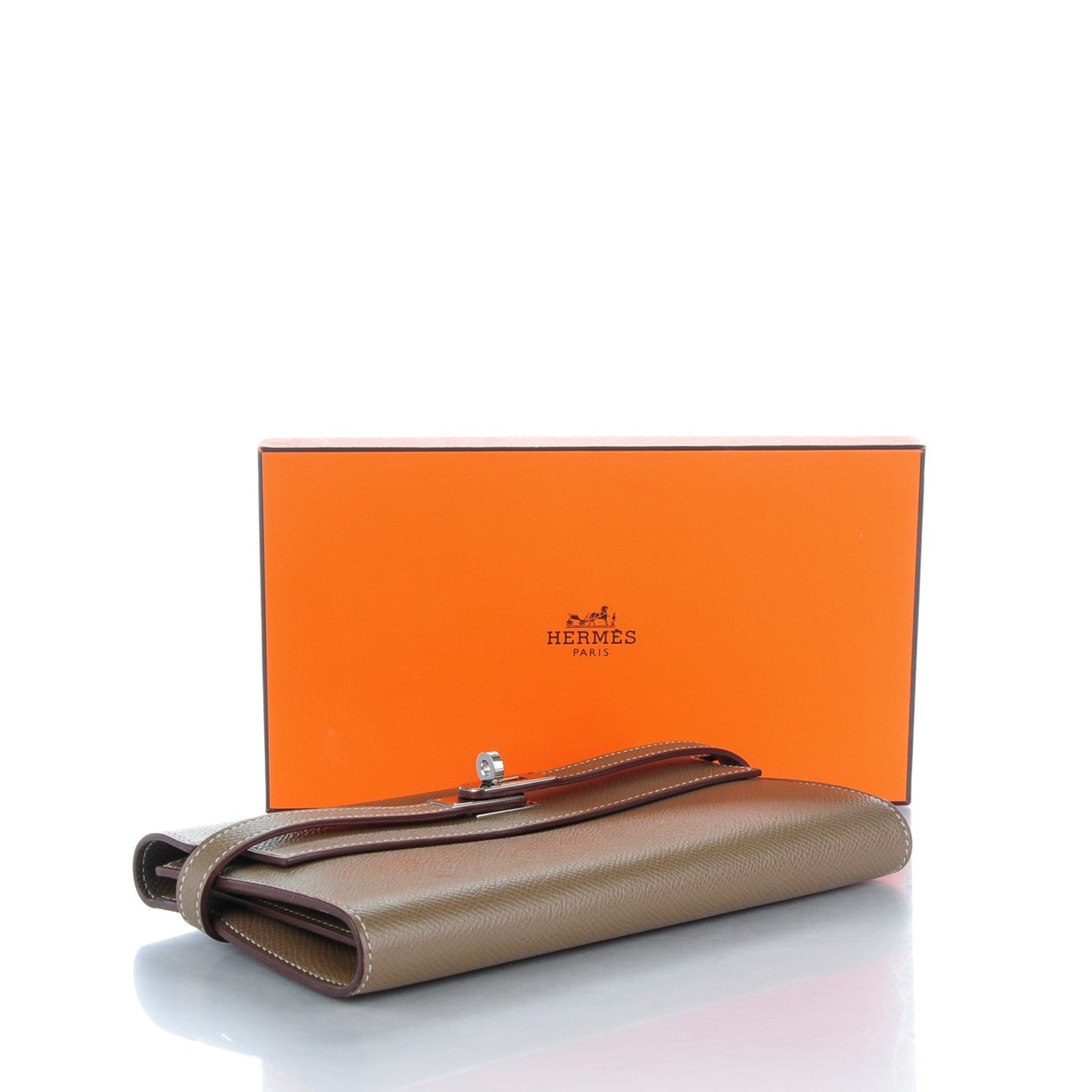 Epsom Kelly Longue Wallet Etoupe