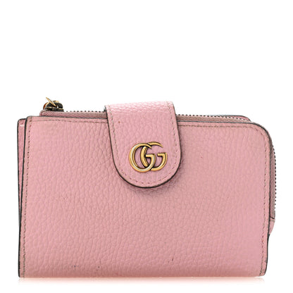 Gucci Piuma Calfskin Medium Bamboo Double G Wallet Pink 1 of 10