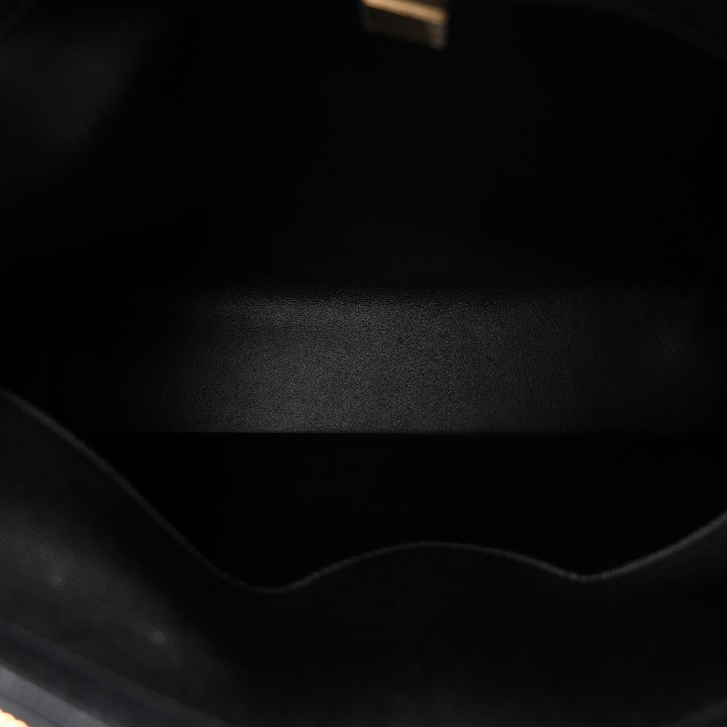 Caviar Quilted Small Shopping Tote Black