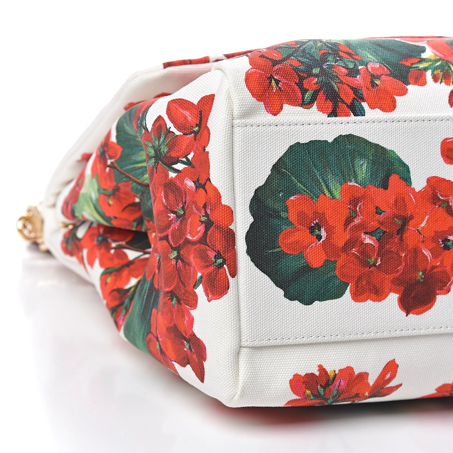 Canvas Court Printed Floral Extra Large Sicily Satchel Red Multicolor