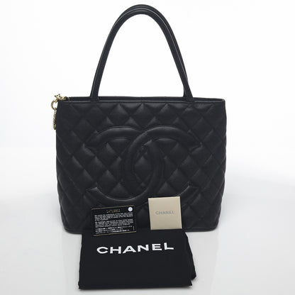 Chanel Caviar Quilted Medallion Tote Black 9 of 10