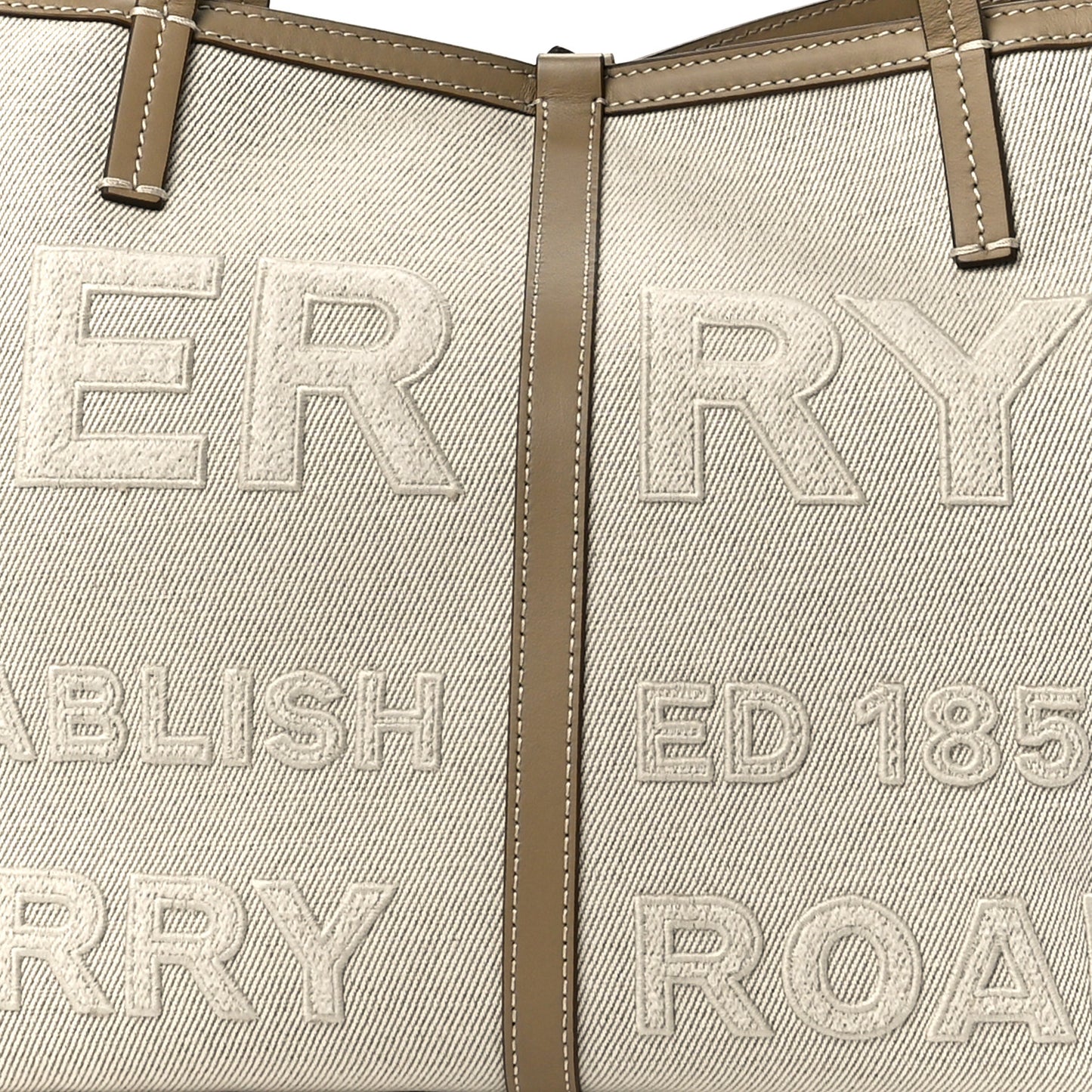 Cotton Canvas Mini Logo Horseferry Tote Bag Off White