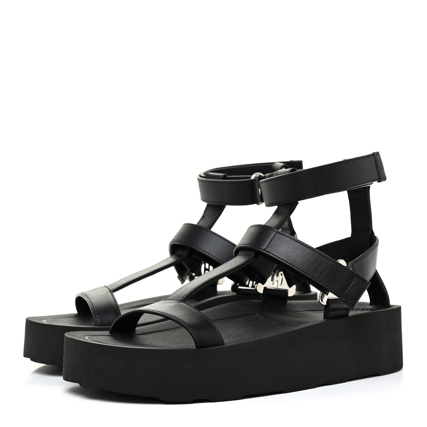 Calfskin Womens Enid Sandals 37 Black