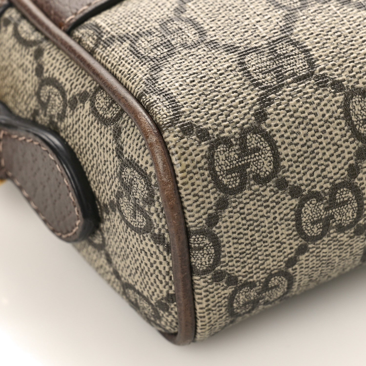 Gucci GG Supreme Monogram Web Mini Ophidia Shoulder Bag Brown 8 of 12