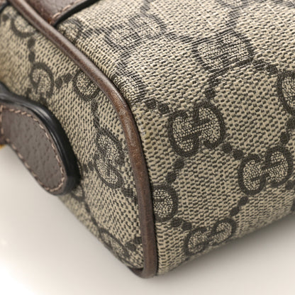 Gucci GG Supreme Monogram Web Mini Ophidia Shoulder Bag Brown 8 of 12