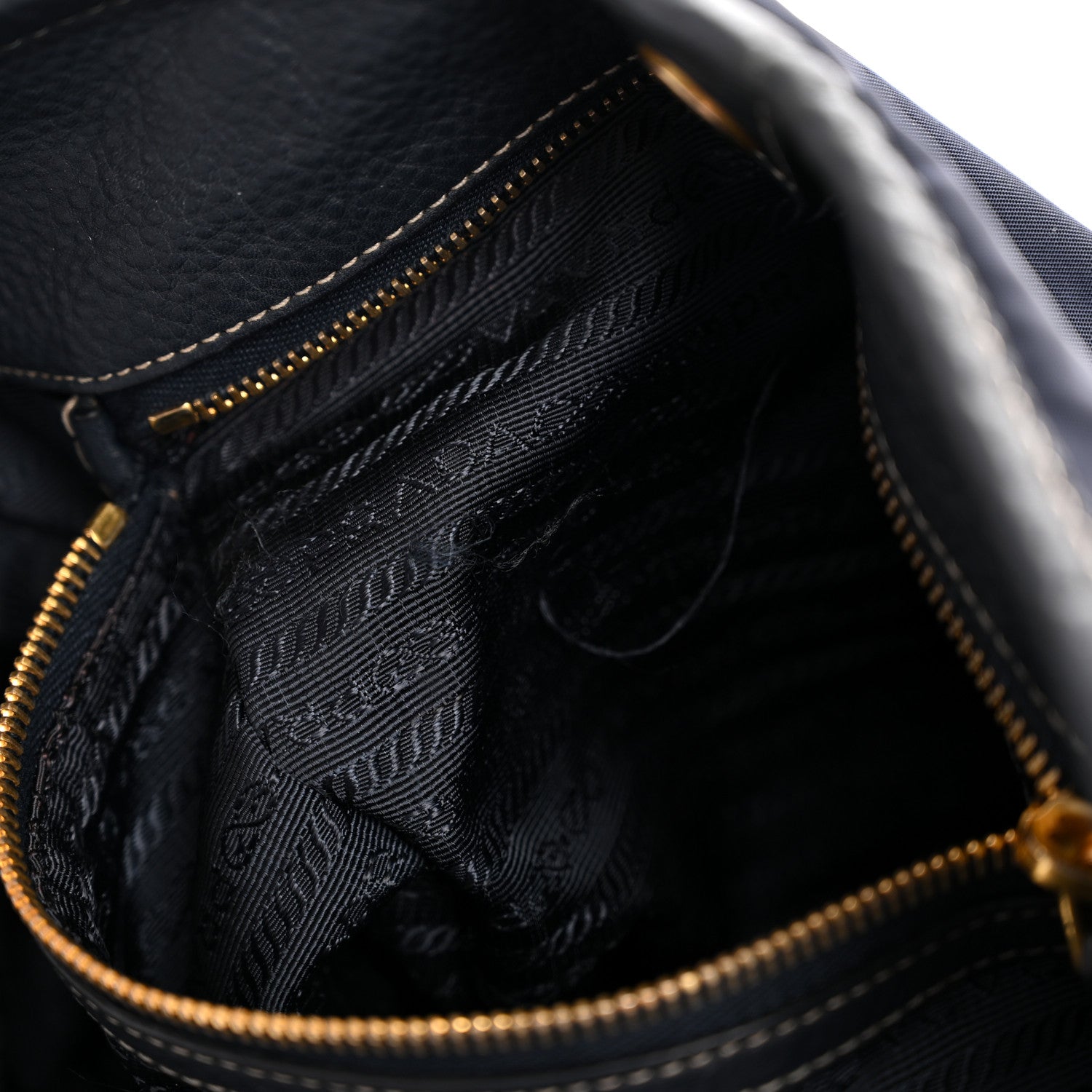 Prada Tessuto Nylon Vitello Daino Tote Bleu 11 of 15