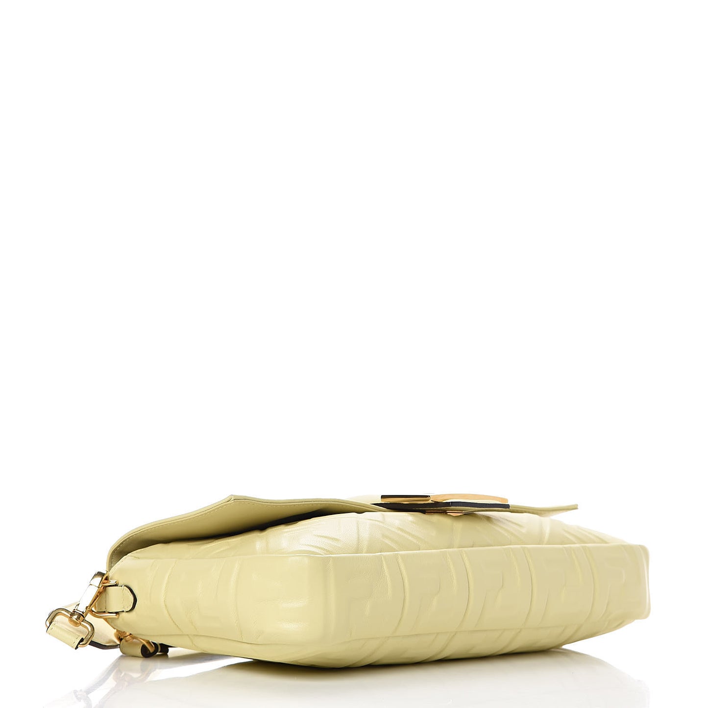 Nappa FF 1974 Embossed Large Baguette Banana