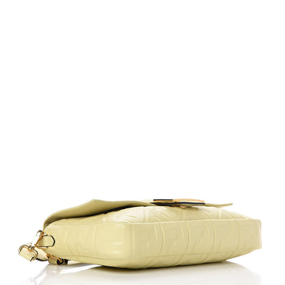 Fendi Nappa FF 1974 Embossed Large Baguette Banana 5 of 18