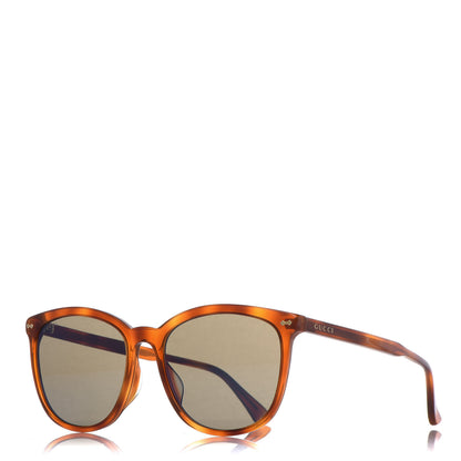 Gucci Acetate Square Frame Sunglasses GG0196SK Tortoise 1 of 9