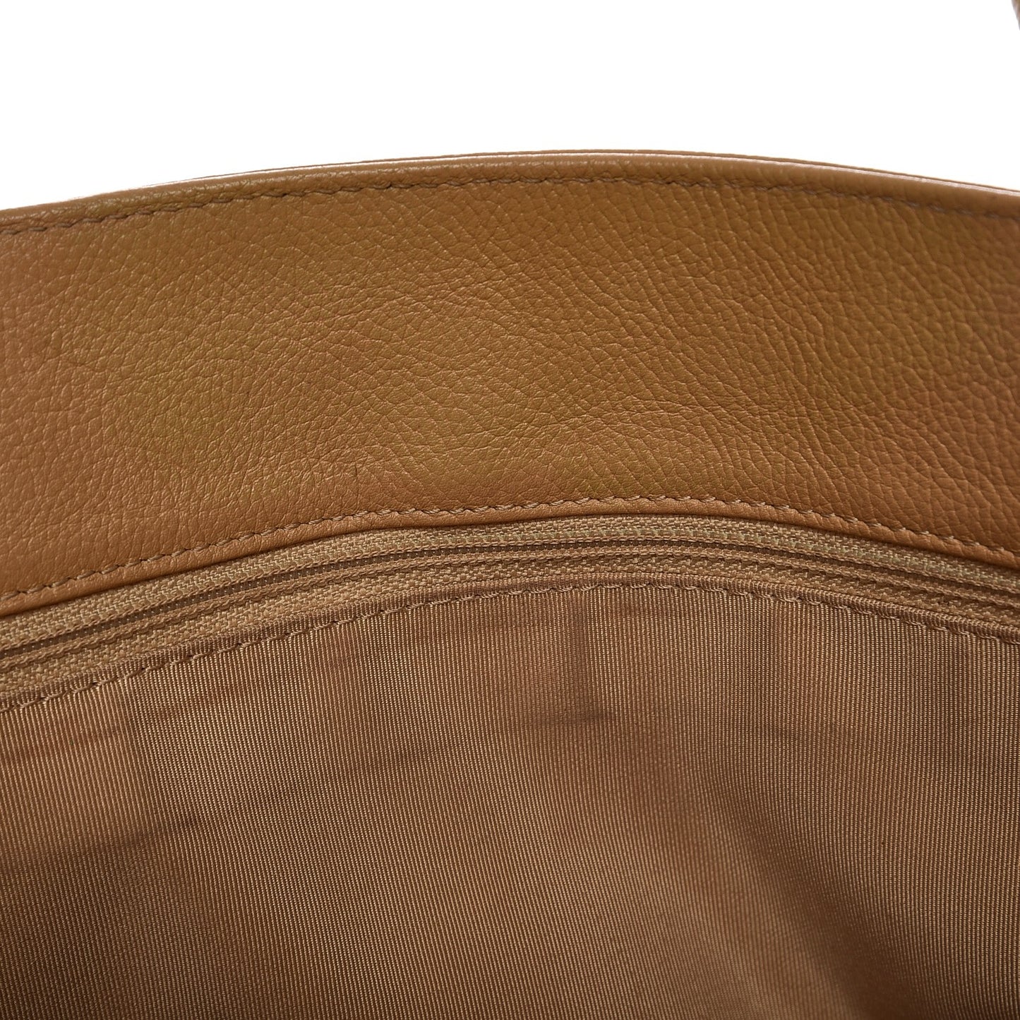 Calfskin Cerf Executive Shopper Tote Beige