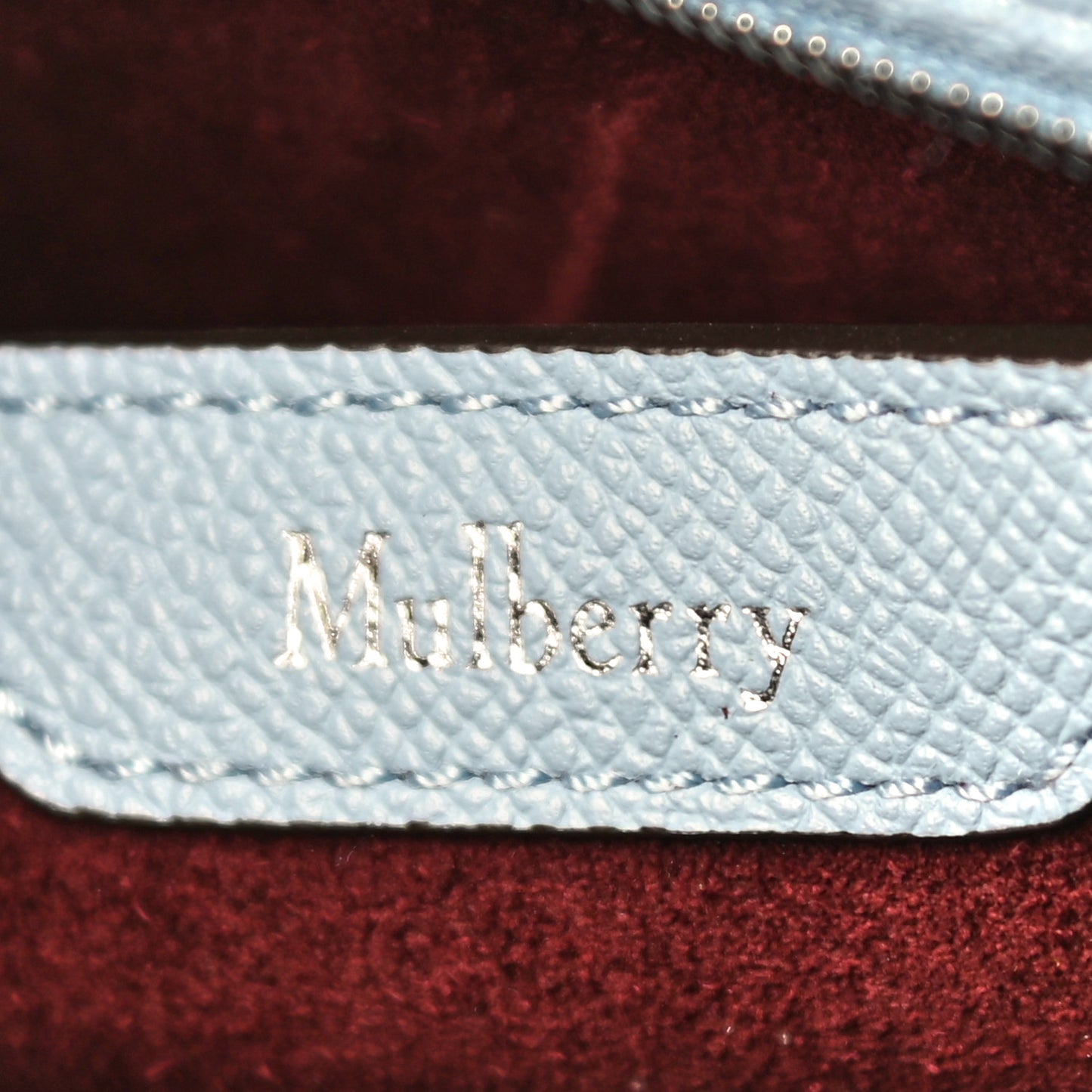 Small Classic Grain Mini Zipped Bayswater Pale Slate