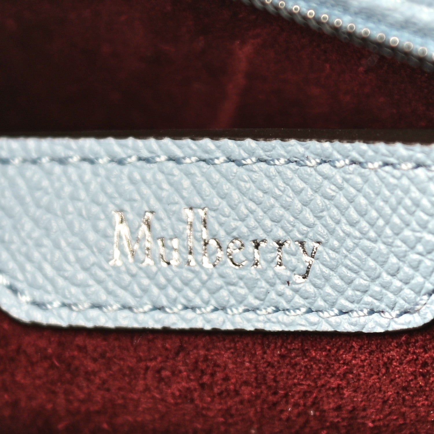 Mulberry Small Classic Grain Mini Zipped Bayswater Pale Slate 6 of 9