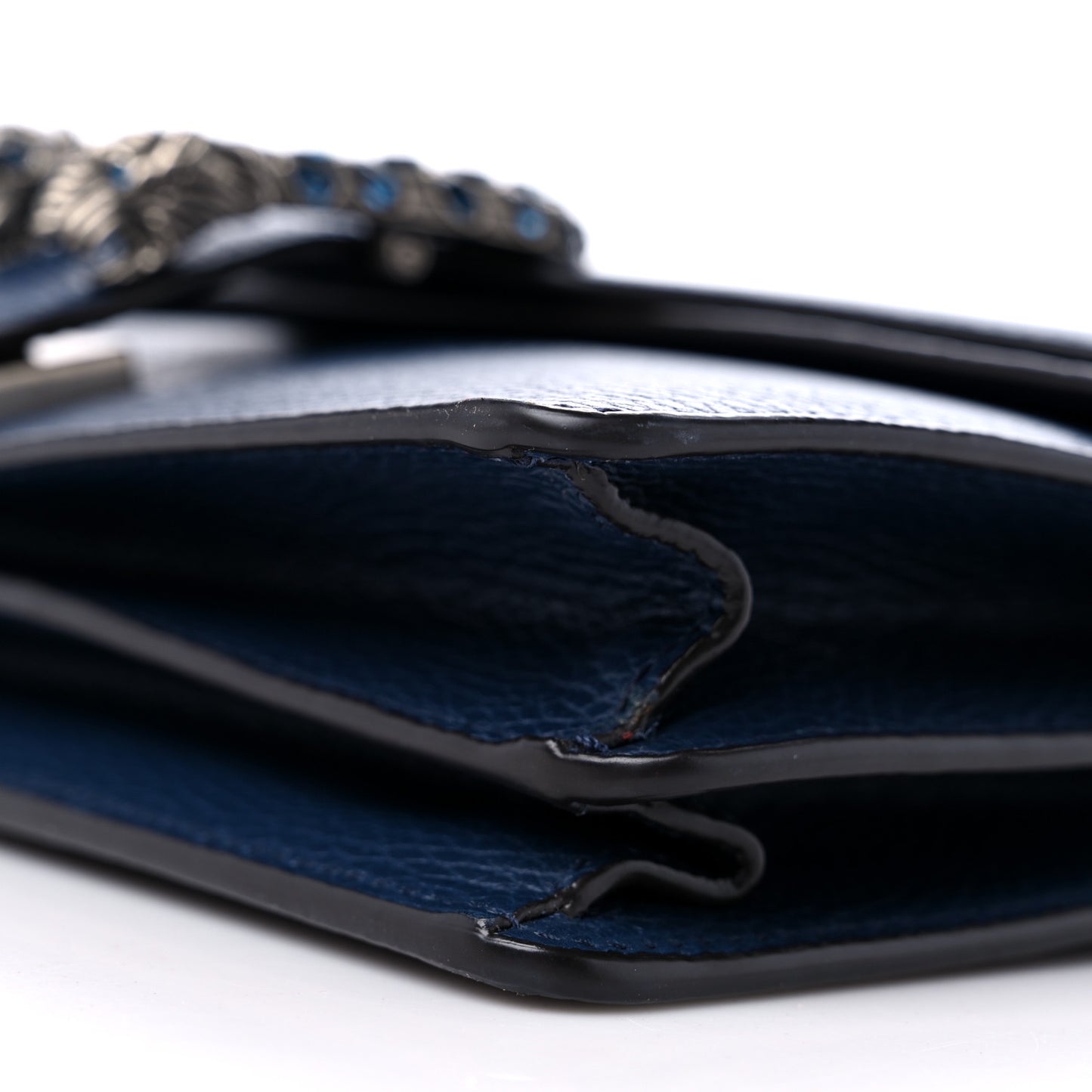 Dollar Calfskin Crystal Small Dionysus Shoulder Bag Blue Agata Montana Sapphire