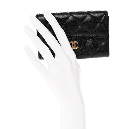 Chanel Caviar Quilted Flap Card Holder Black 2 of 14
