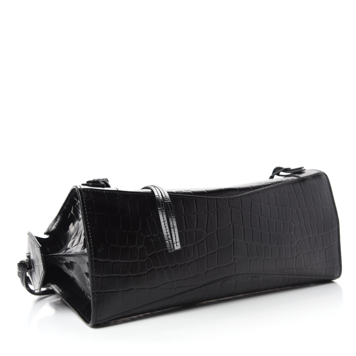 Balenciaga Semi Shiny Calfskin Crocodile Embossed Neo Classic Black Hardware S City Black 5 of 12