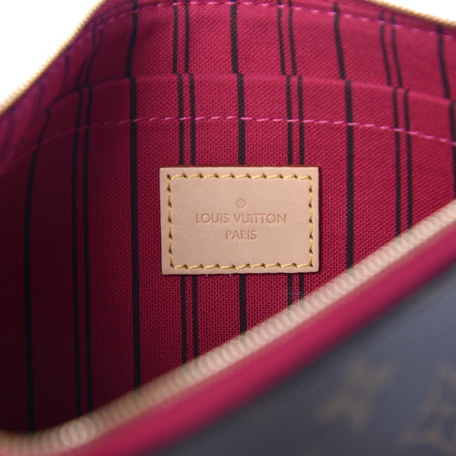 Louis Vuitton Monogram Neverfull MM GM Pochette Pivoine 6 of 8
