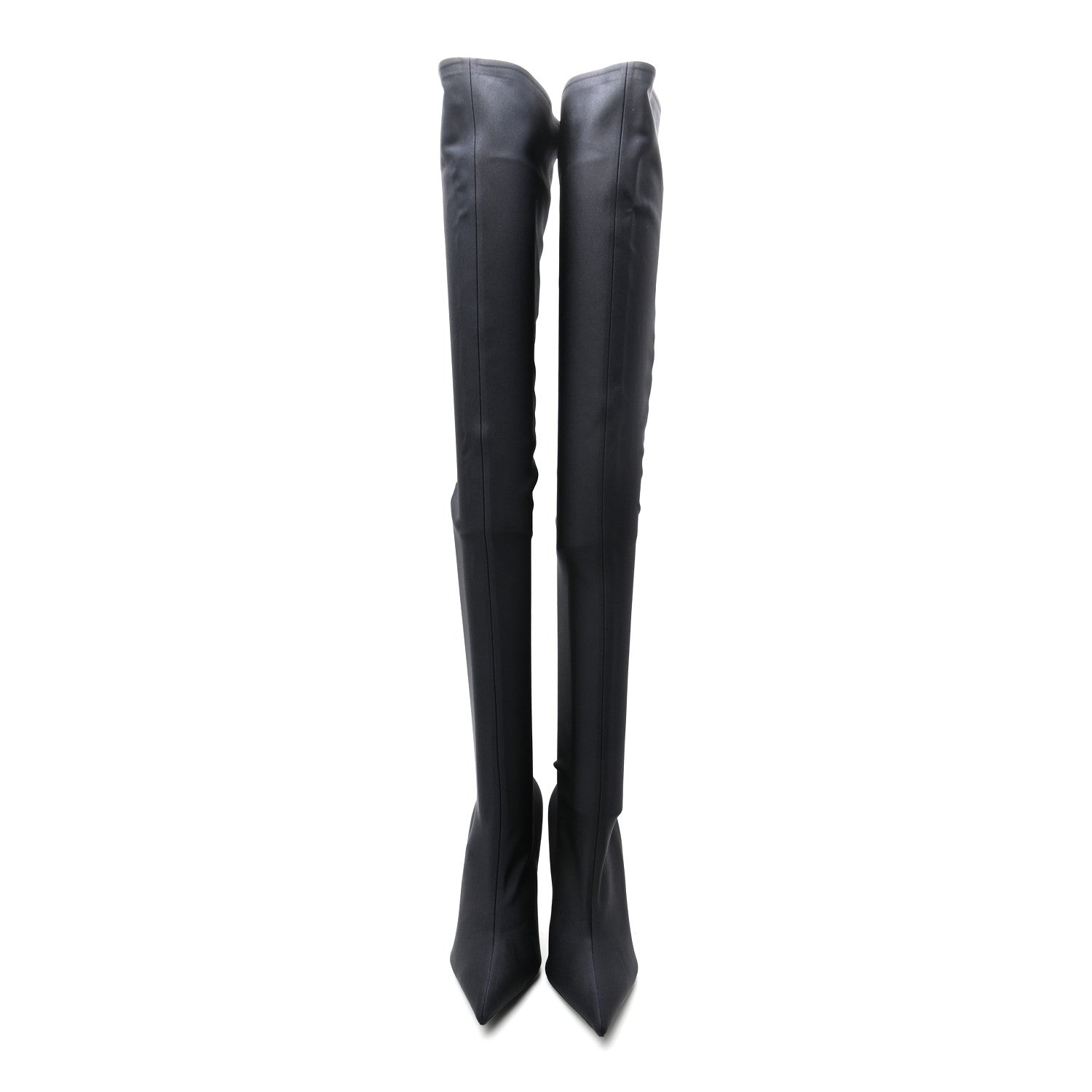 Balenciaga Spandex Pointed Toe Knife Thigh High Boots 40 Black 2 of 6