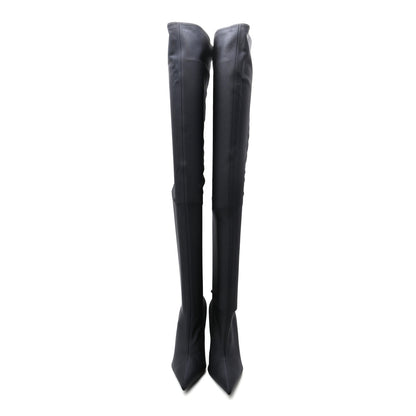 Balenciaga Spandex Pointed Toe Knife Thigh High Boots 40 Black 2 of 6