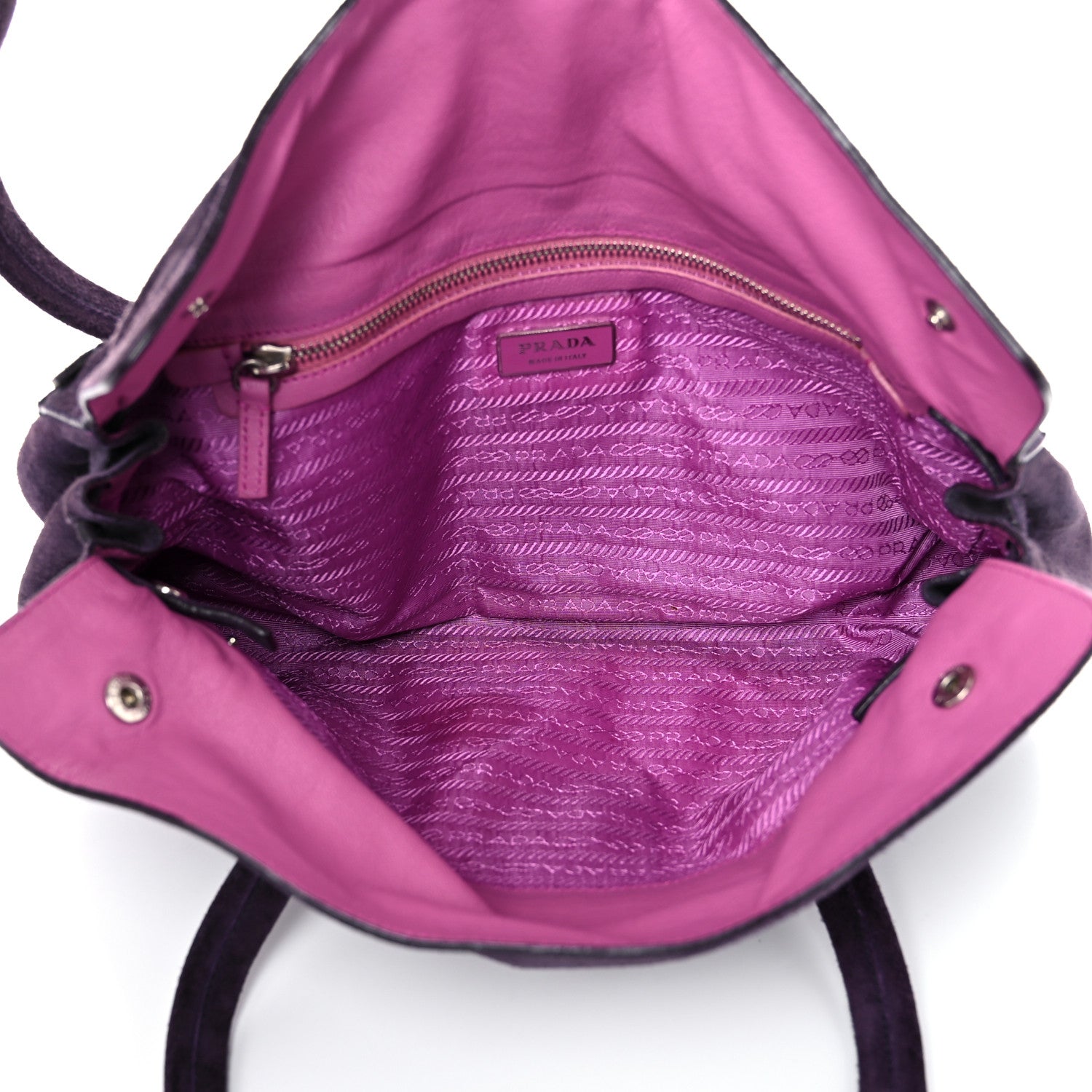 Prada Scamosciato Foldover Pushlock Satchel Cina 4 of 15