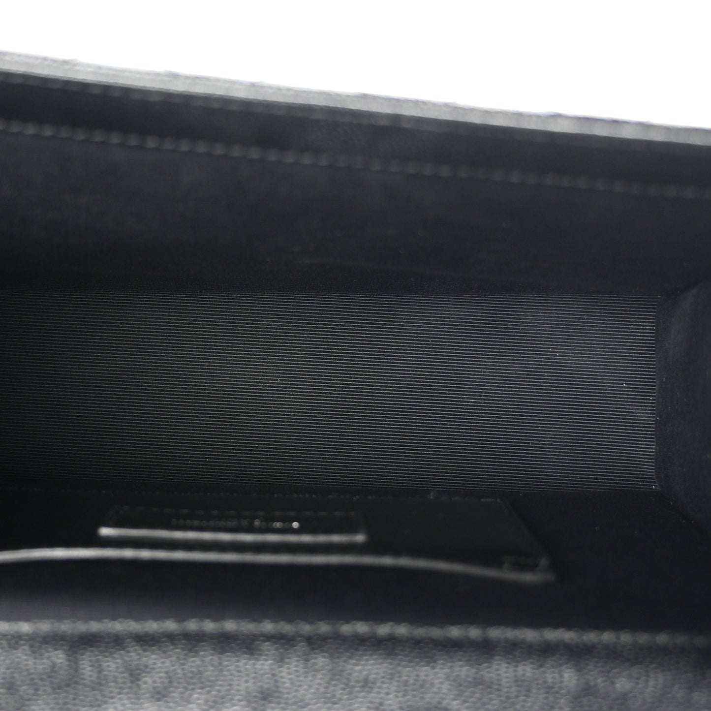 Grain De Poudre Textured Mixed Matelasse Triquilt Medium Monogram Monochrome Satchel Black