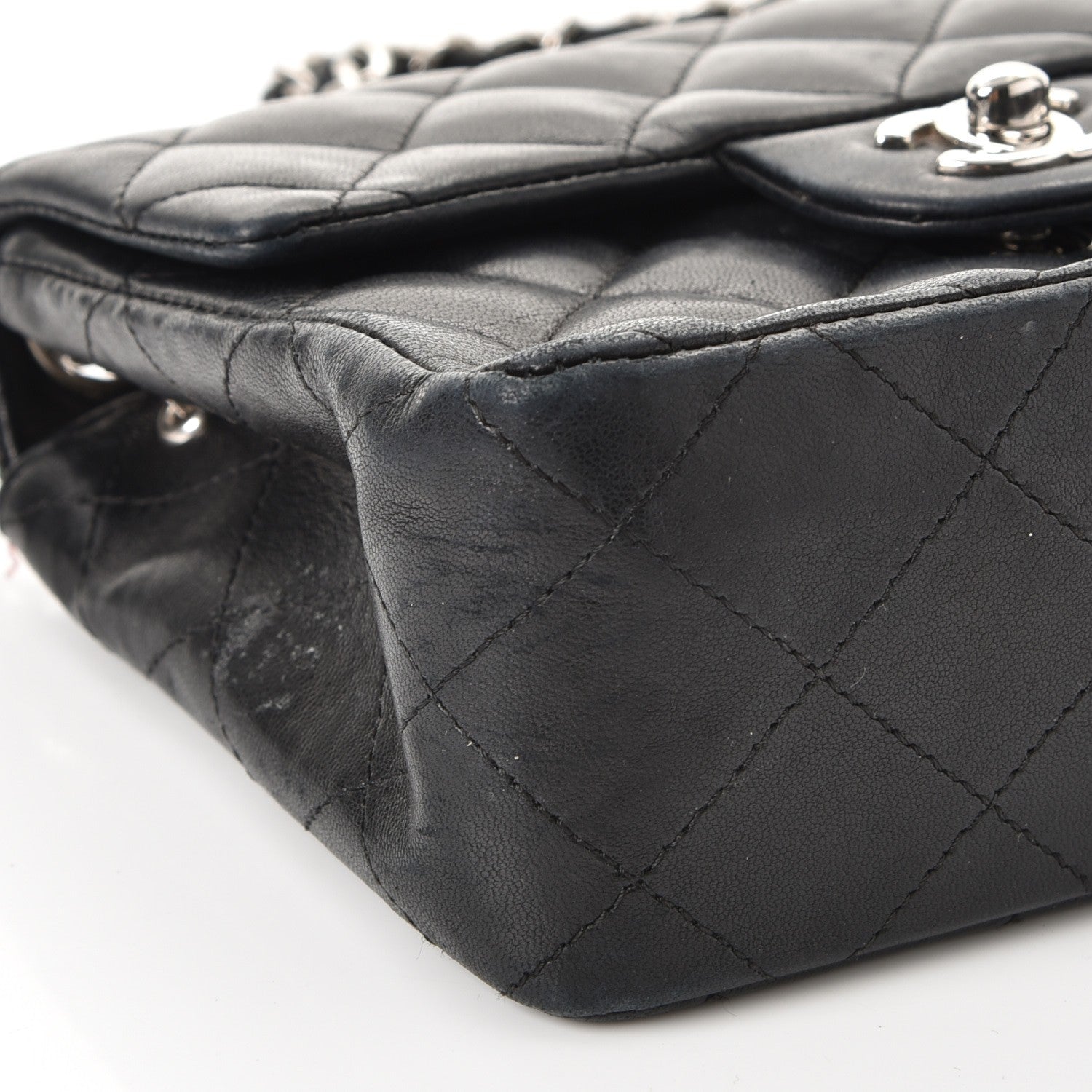 Chanel Lambskin Quilted Mini Square Flap Black 8 of 11