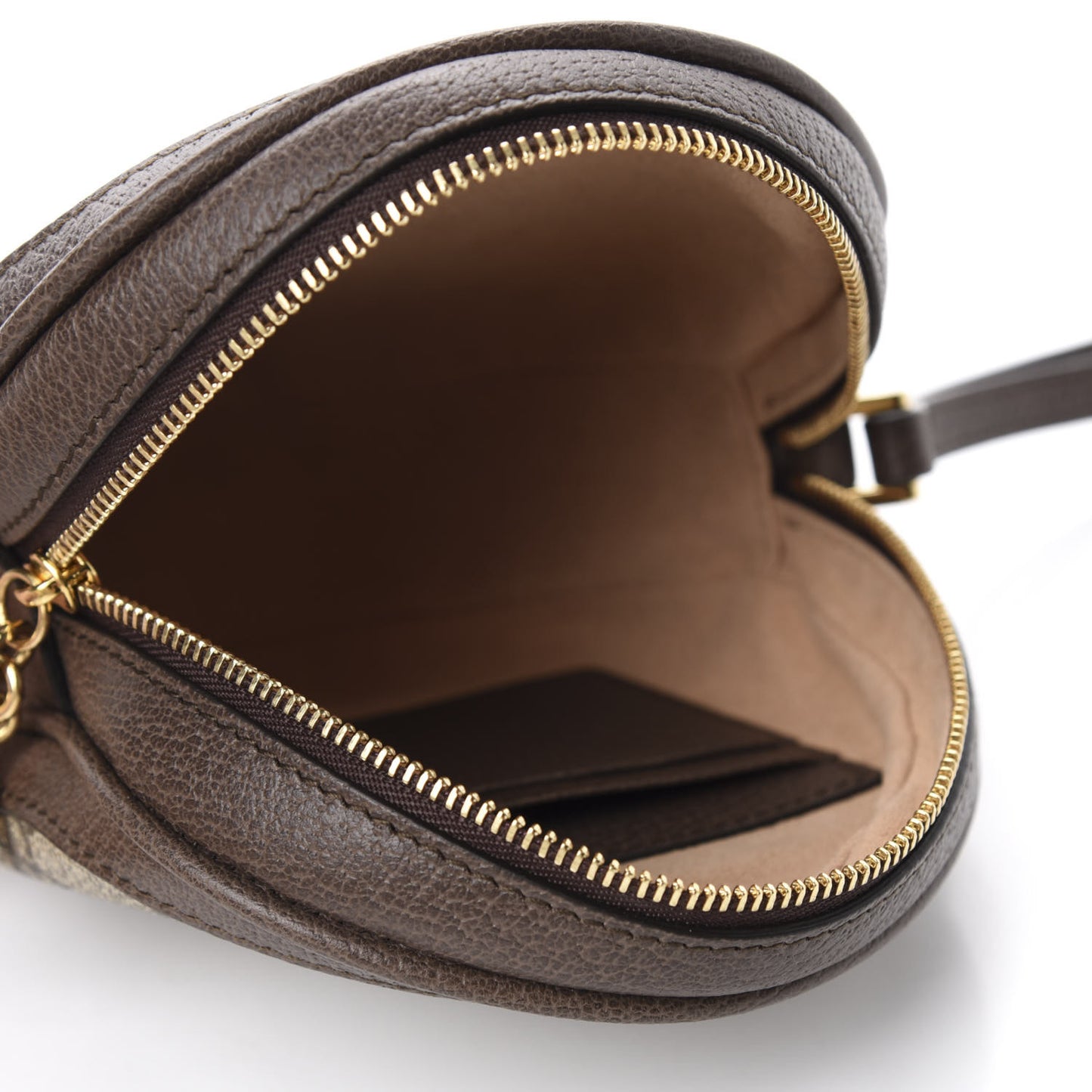 GG Supreme Monogram Web Ophidia Circle Wristlet Beige New Acero