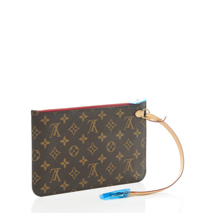 Louis Vuitton Monogram Neverfull MM GM Pochette Fuchsia 3 of 7