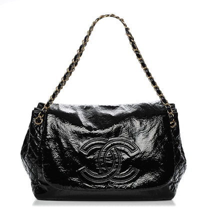 Chanel Vinyl XL Rock and Chain Flap Black 1 of 7