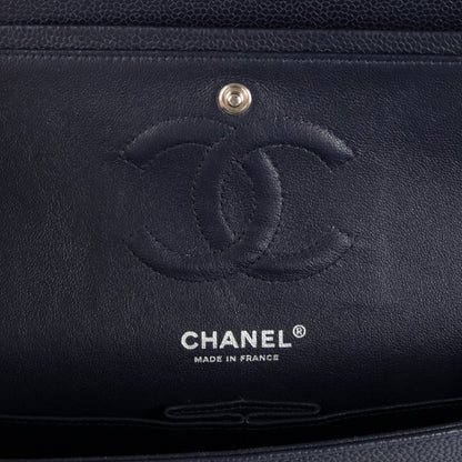 Chanel Caviar Quilted Medium Double Flap Navy 8 of 9
