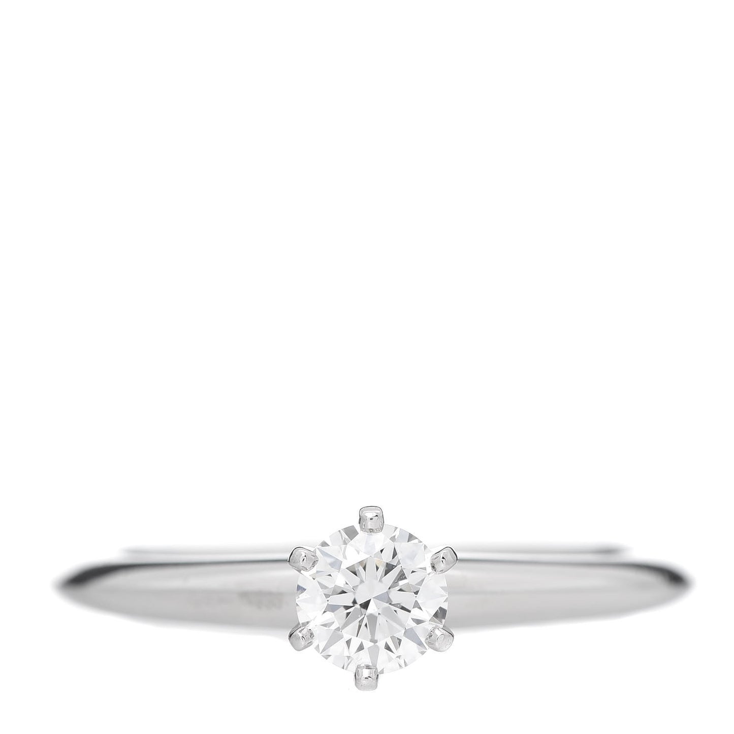 Platinum Diamond .40ct Solitaire Engagement Ring 56 7.5