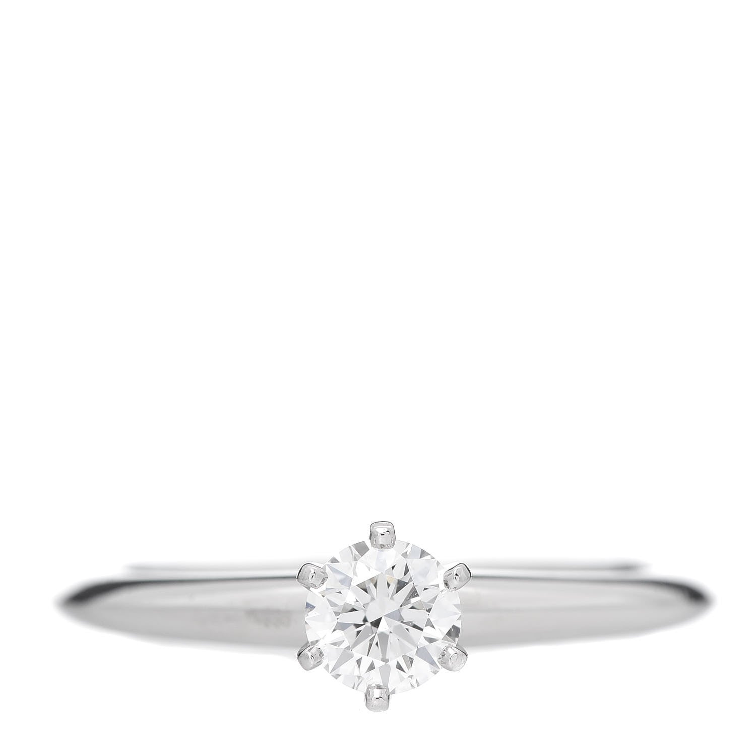 Tiffany Platinum Diamond .40ct Solitaire Engagement Ring 56 7.5 1 of 8